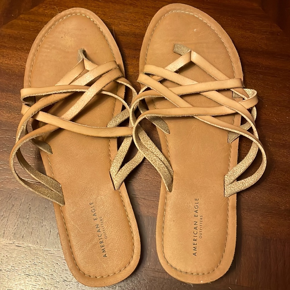 Tan American Eagle Outfitters sandals size 8.